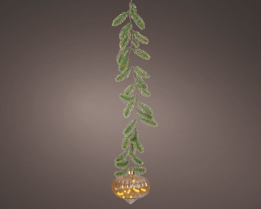 8" Micro LED Amber Onion Ornament Battery Operated