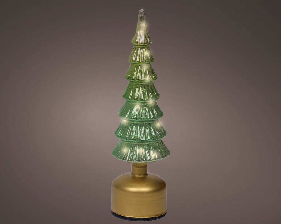 13" Micro LED Green Rotating Tree Battery Operated