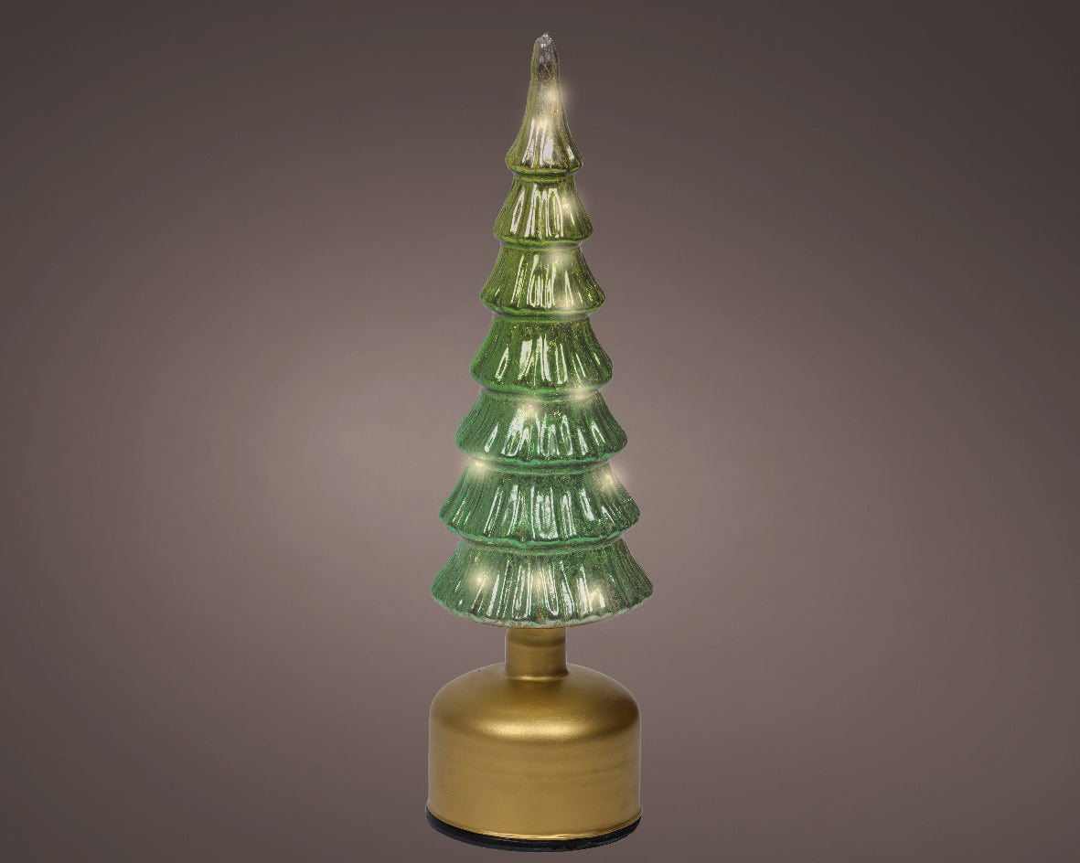 13" Micro LED Green Rotating Tree Battery Operated