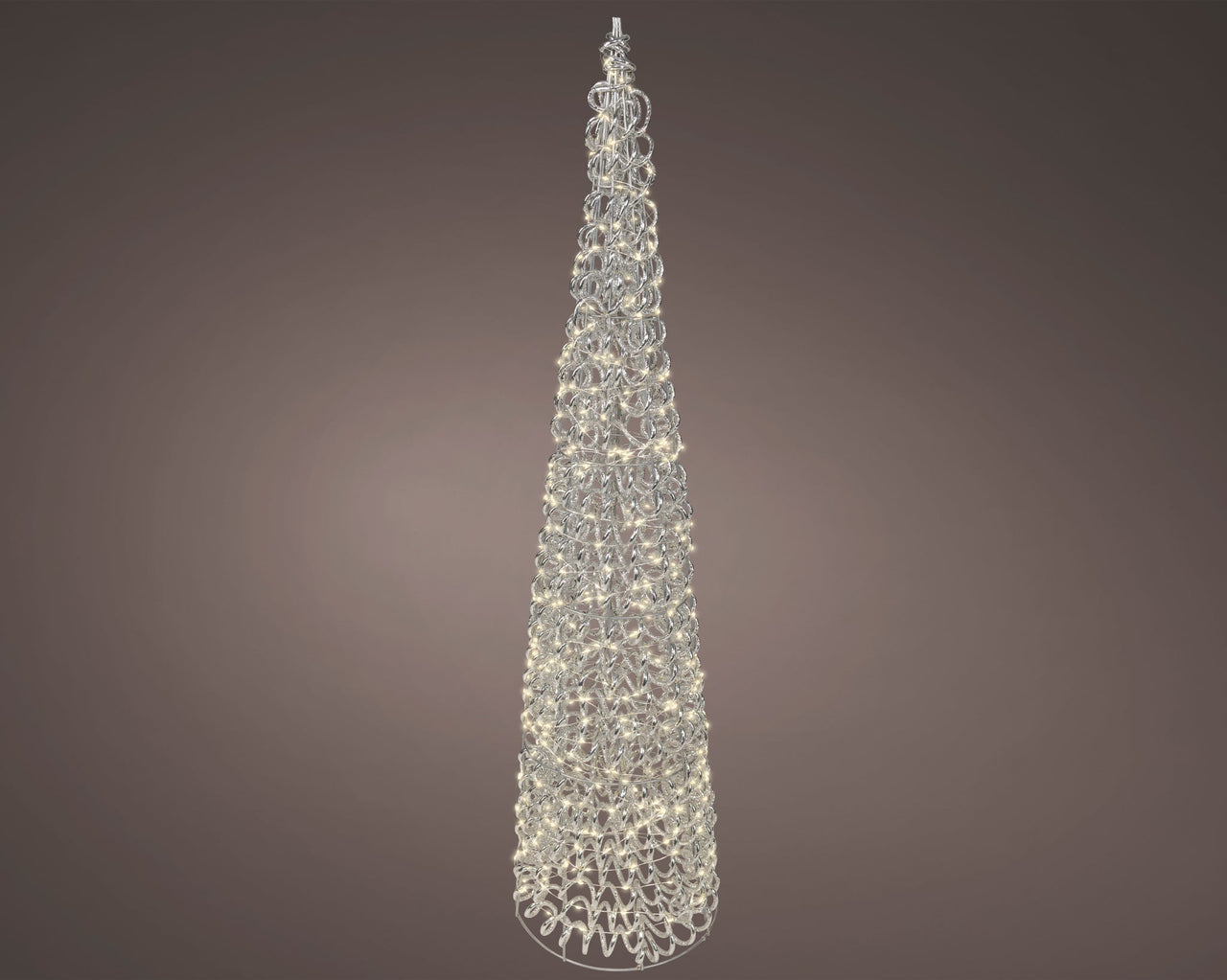 3 FT Silver Cone Tree Micro Warm White LED