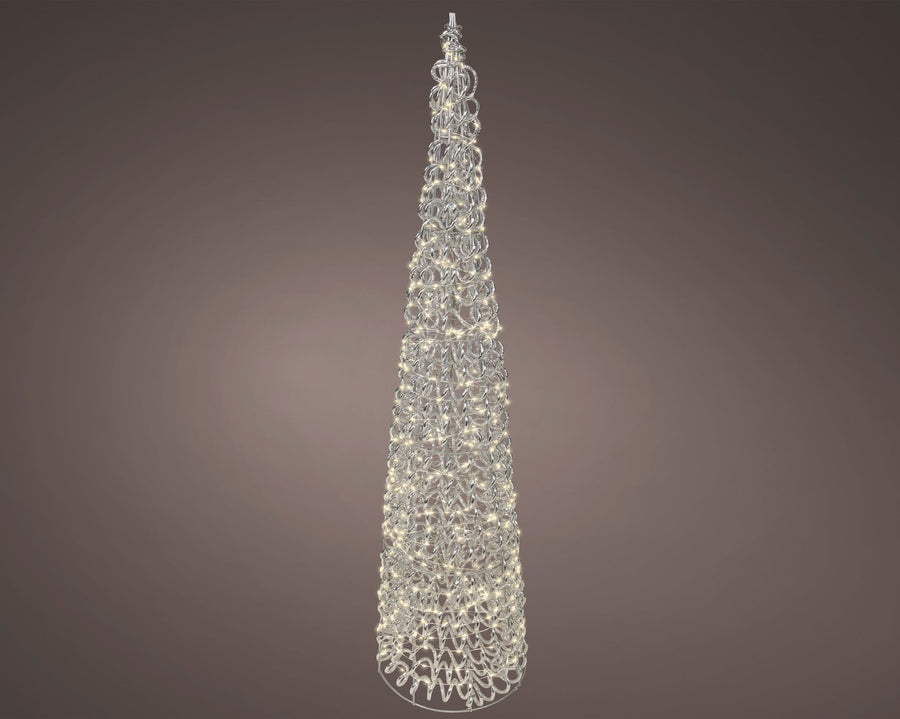 3 FT Silver Cone Tree Micro Warm White LED