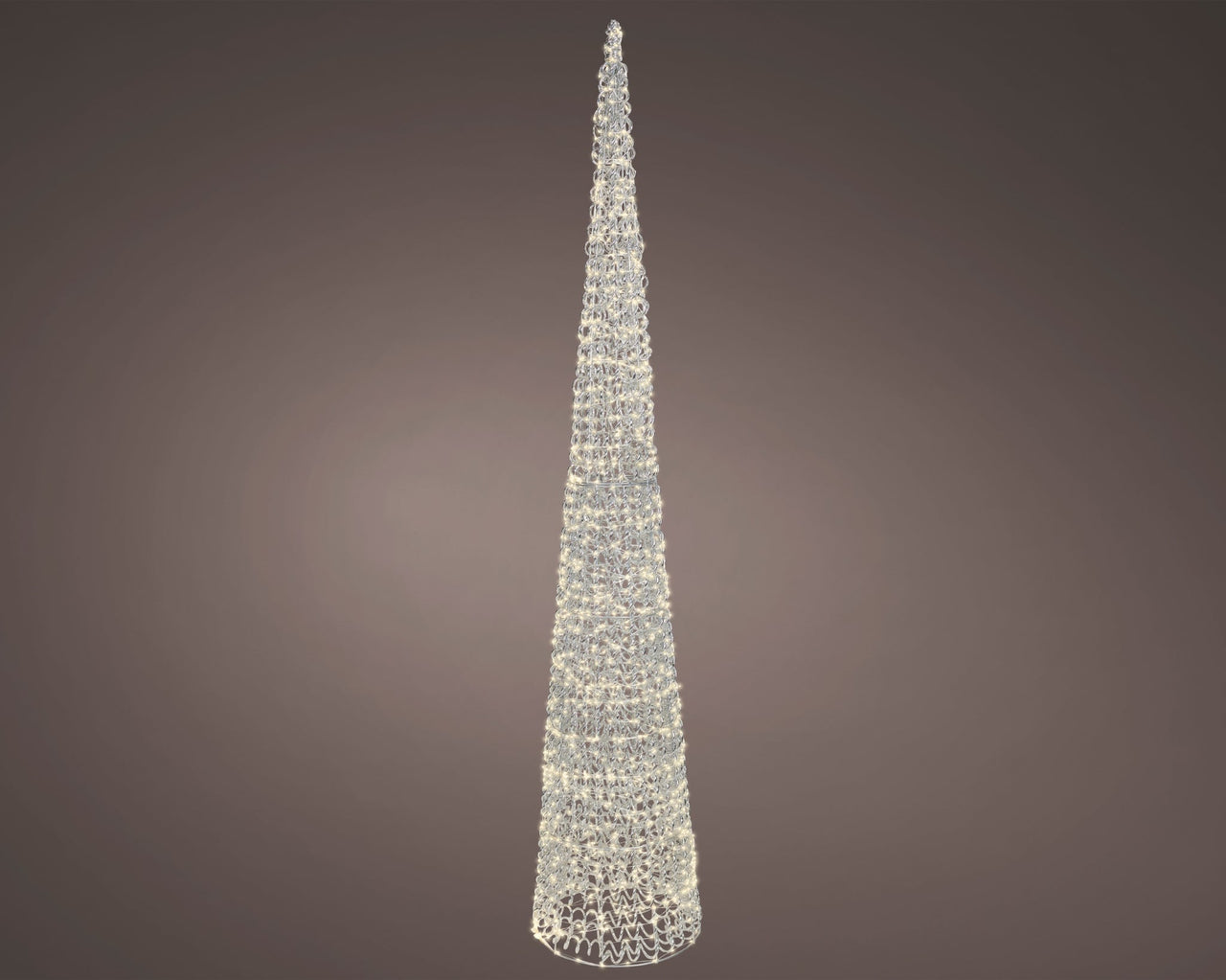 6 FT Silver Cone Tree Micro Warm White LED