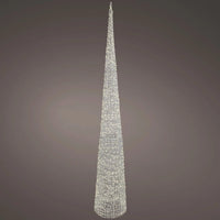 9 FT Silver Cone Tree Micro Warm White LED