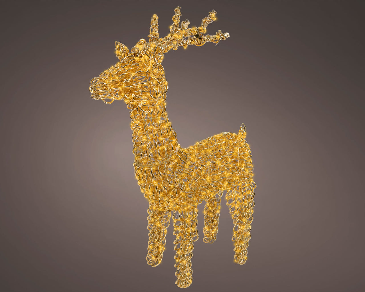 6.5 FT Gold Reindeer Micro Classic Warm LED