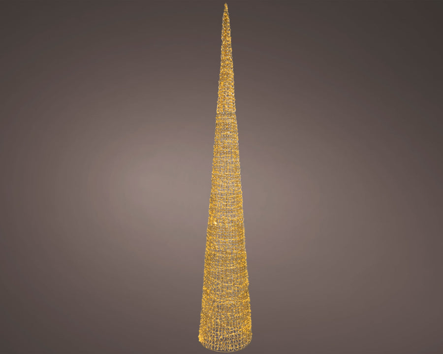 9 FT Gold Cone Tree Micro Classic Warm LED