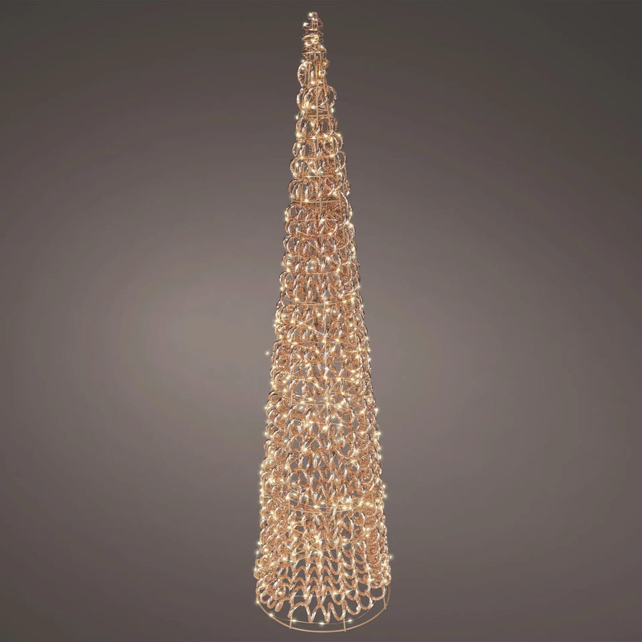 3 FT Rose Gold Cone Tree Micro Warm White LED