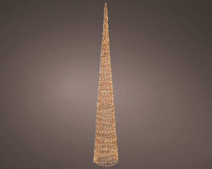 9 FT Rose Gold Cone Tree Micro Warm White LED