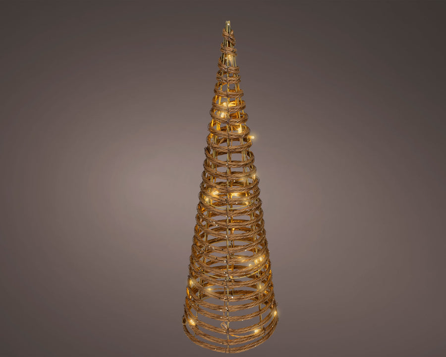 24" 32 LED Soft Warm Brown Cone Tree