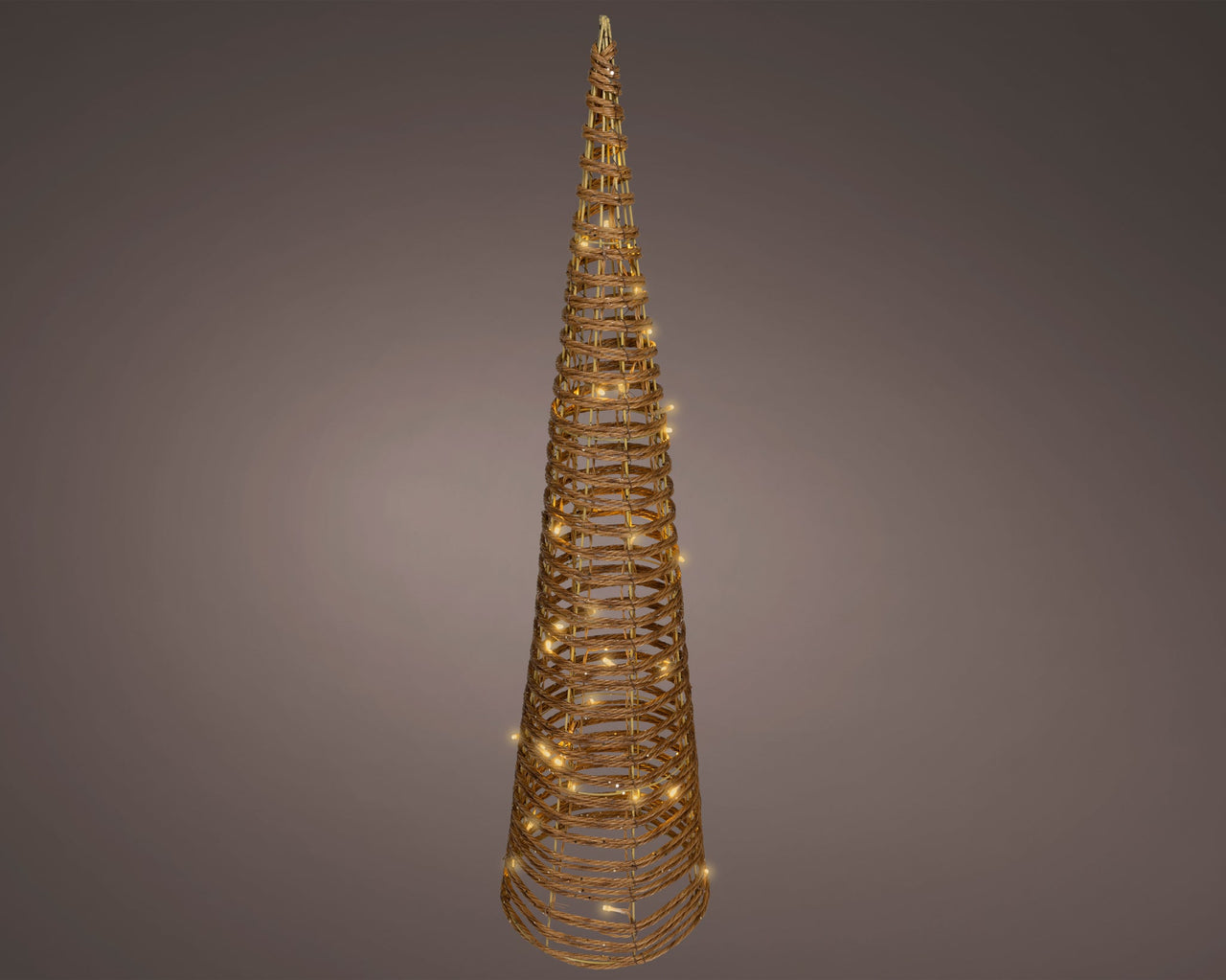 36" 48 LED Soft Warm Brown Cone Tree