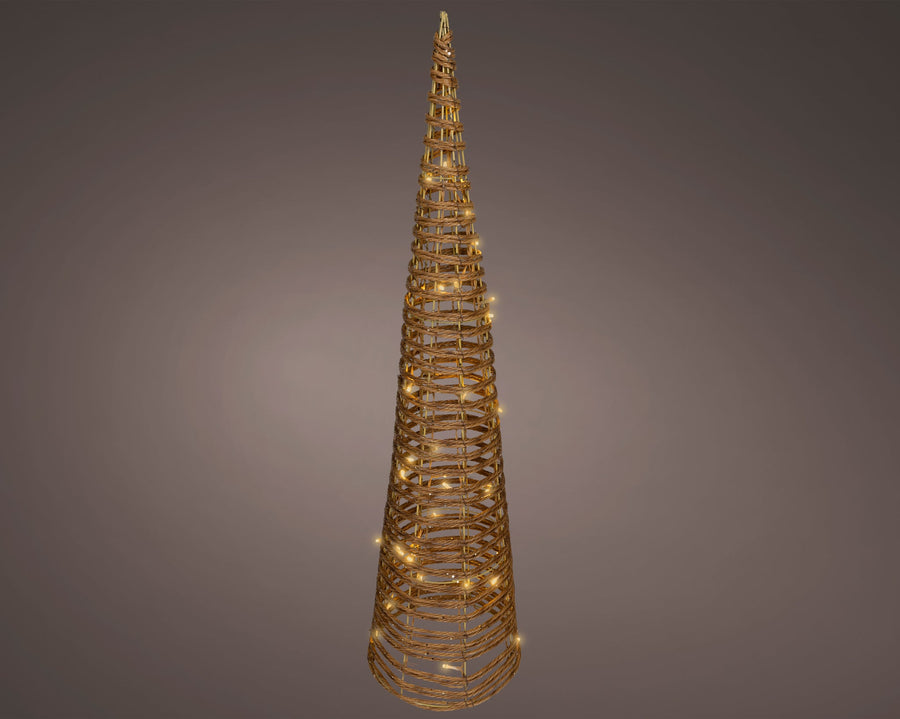 36" 48 LED Soft Warm Brown Cone Tree