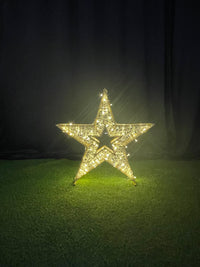 3 FT 3D Star Warm White With Cool White Flashing Effect