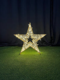 4 FT 3D Star Warm White & Cool White Flashing Effect