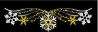11 FT X 3 FT Warm White & Pure White Snowflakes LED Street Banner