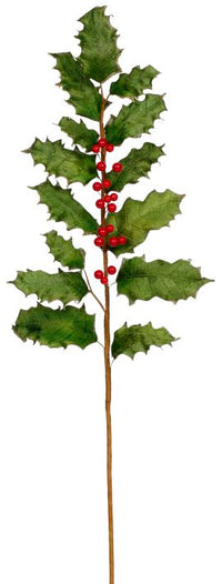 Holly Leaves With Berry Spray - 40.5 Inches