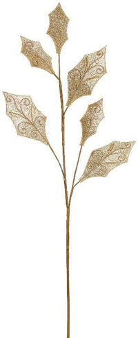 Elegant Holly Leaf Spray  32 Inches