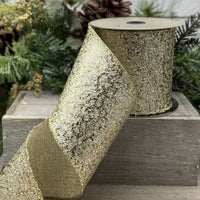 Irid Gold Metallic Mesh Ribbon 4 Inch x 10 Yards