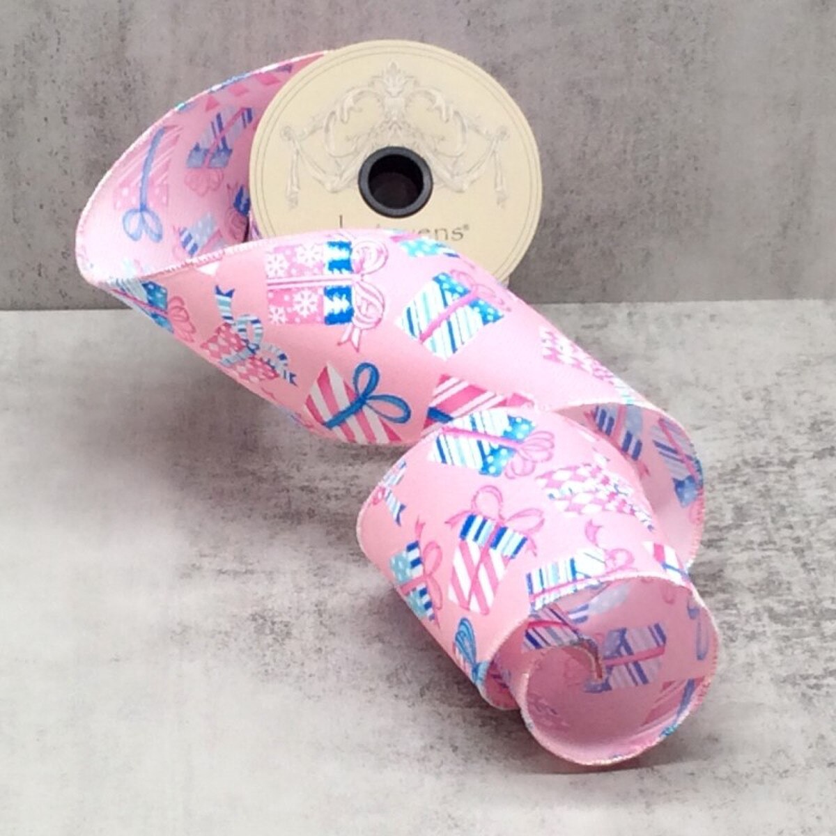 Grosgrain Ribbon Blue White Pink 3 Inch x 10 Yards