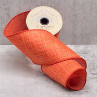 Persimmon Ribbon Course Linen 4 Inch x 10 Yards