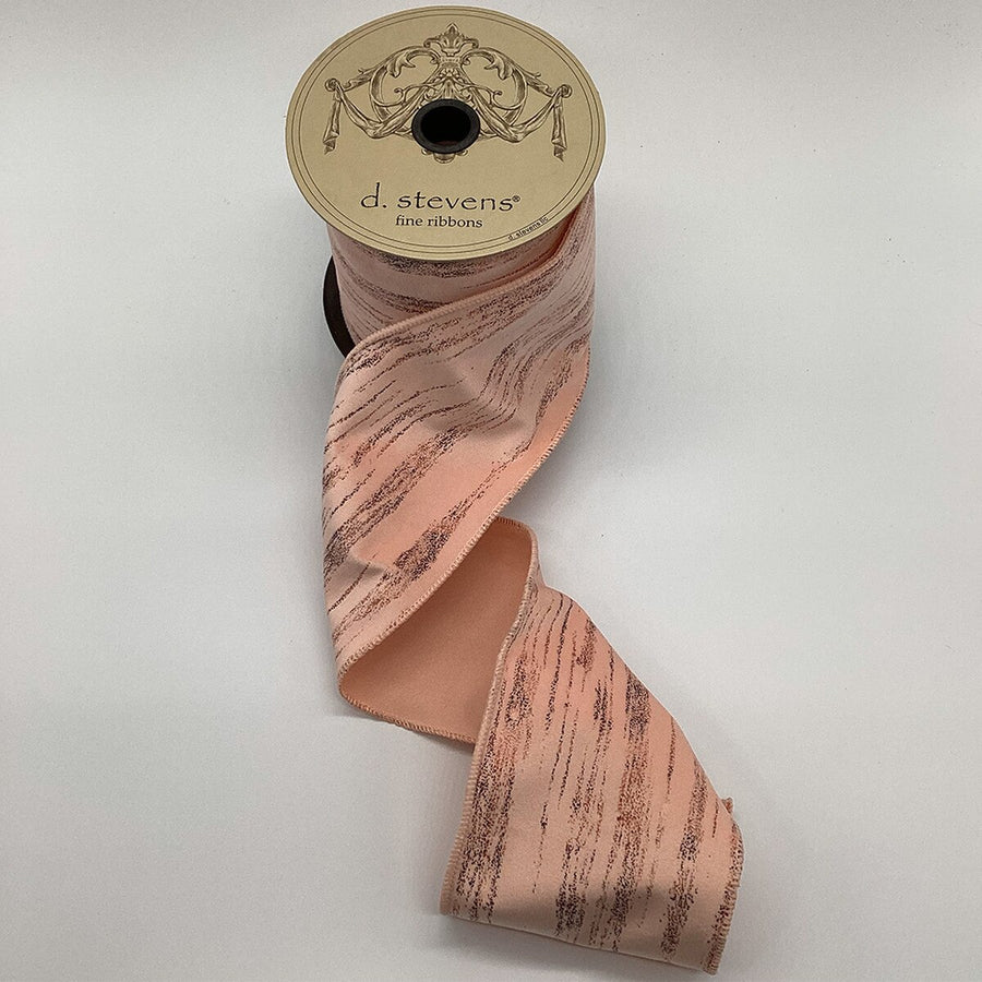 Limestone Suede Pink Ribbon 4" x 10 Yds