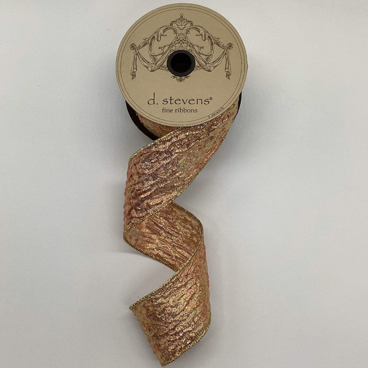 Copper Crushed Metallic Lame Ribbon 2.5 Inch x 10 Yds