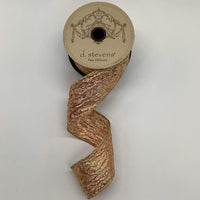 Copper Crushed Metallic Lame Ribbon 2.5 Inch x 10 Yds