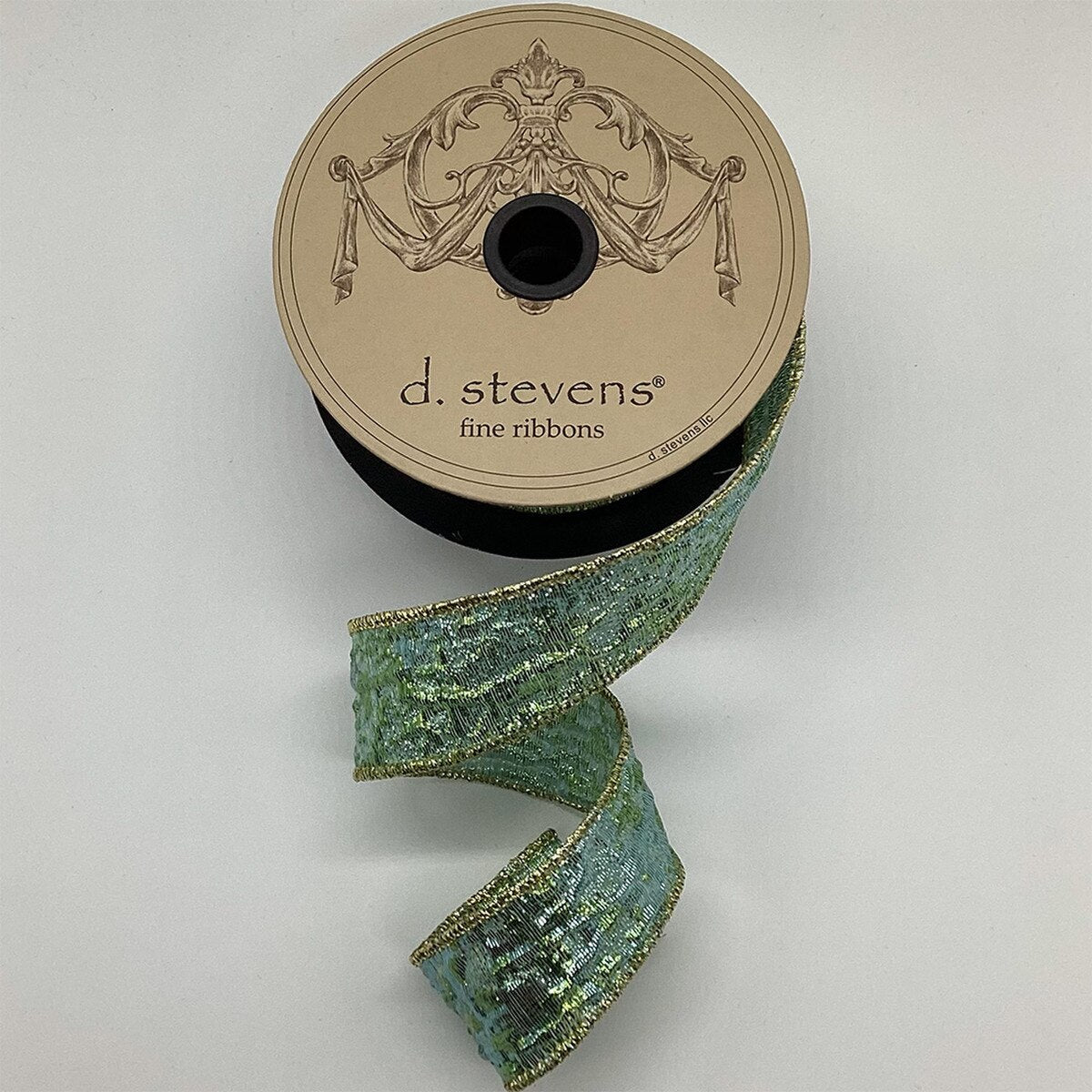 Aqua Green Crushed Metallic Lame Ribbon 1.5" x 10 Yds
