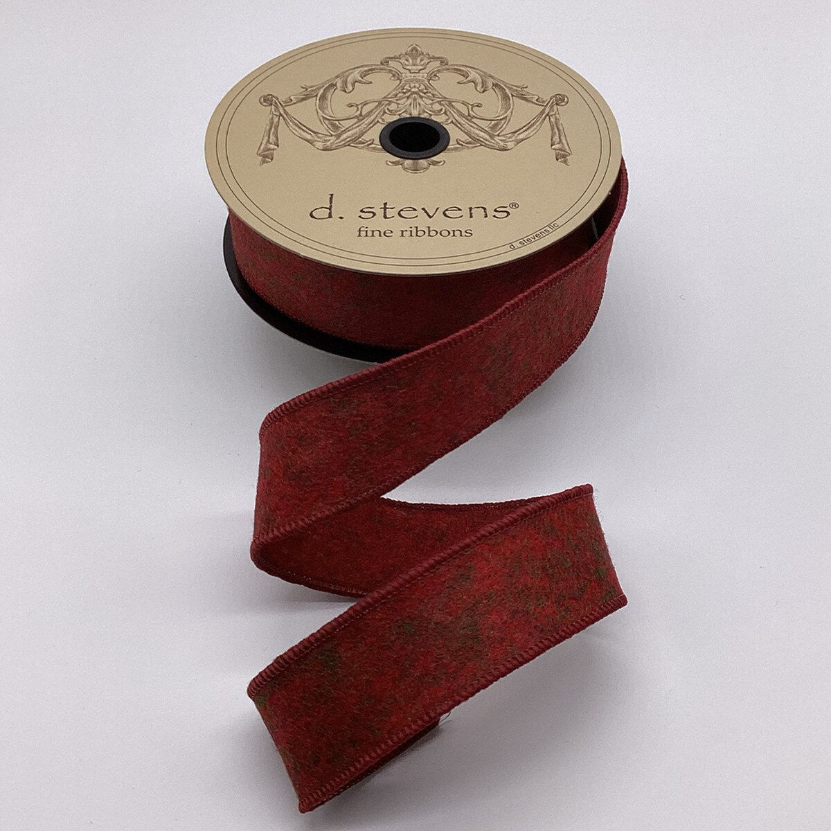 Cranberry Heathered Felt Ribbon 1.5 x 10 Yds