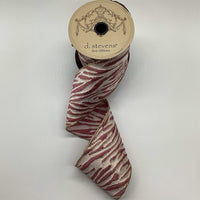 Rose Pink Jacquard Animal Stripes Ribbon 4