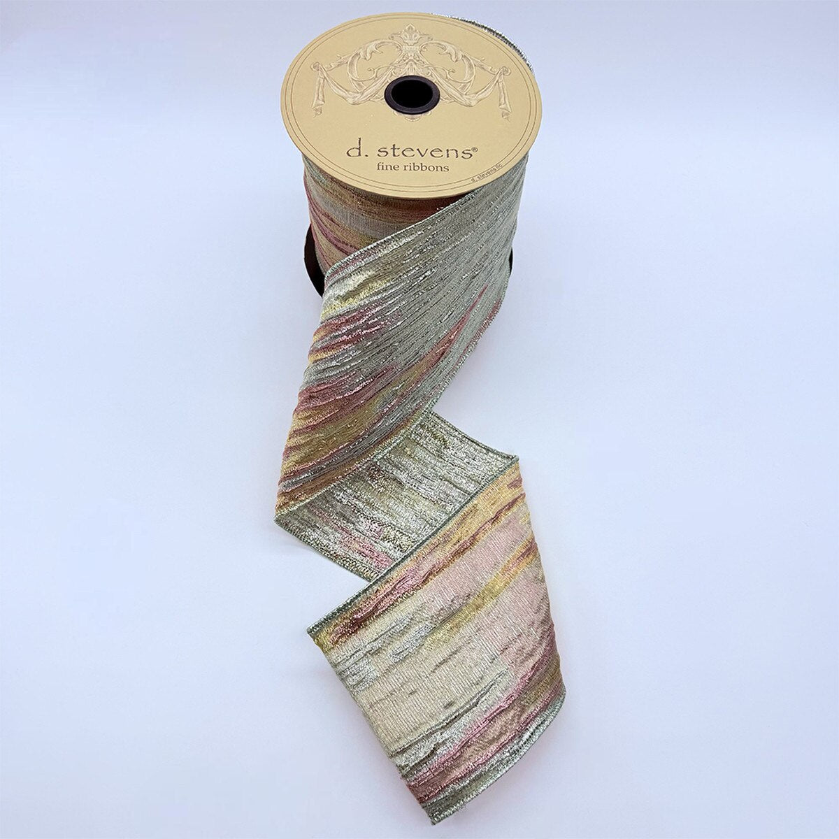 Metallic Jacquard Ribbon Multi Color 4" x 10 Yds