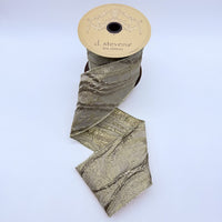 Platinum Grey Jacquard Ribbon Metallic Abstract Stella 4