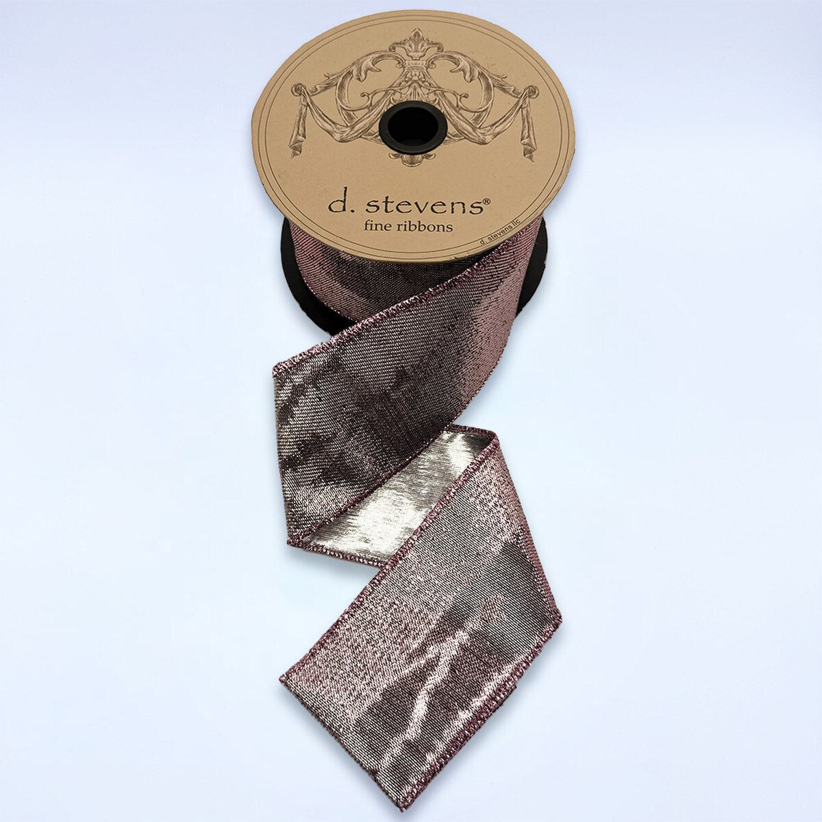 Shimmer Lame Ribbon Pink Silver 2.5" x 10 Yds