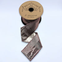Shimmer Lame Ribbon Pink Silver 2.5