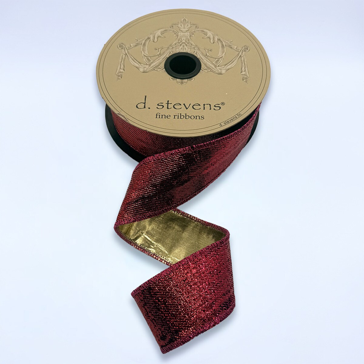 Metallic Red Shimmer Lame Ribbon 1.5 Inch x 10 Yards