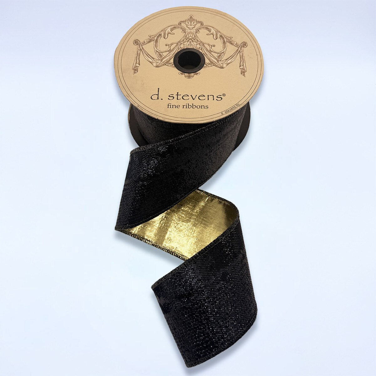 Metallic Black Ribbon 2.5 Inch x 10 Yards Shimmer Lame