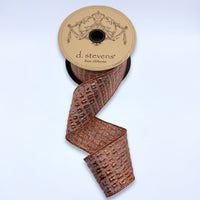 Metallic Jacquard Ribbon Pink Dusty Blue Orange 2.5