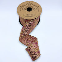 Jacquard Hot Pink Gold Ribbon 2.5