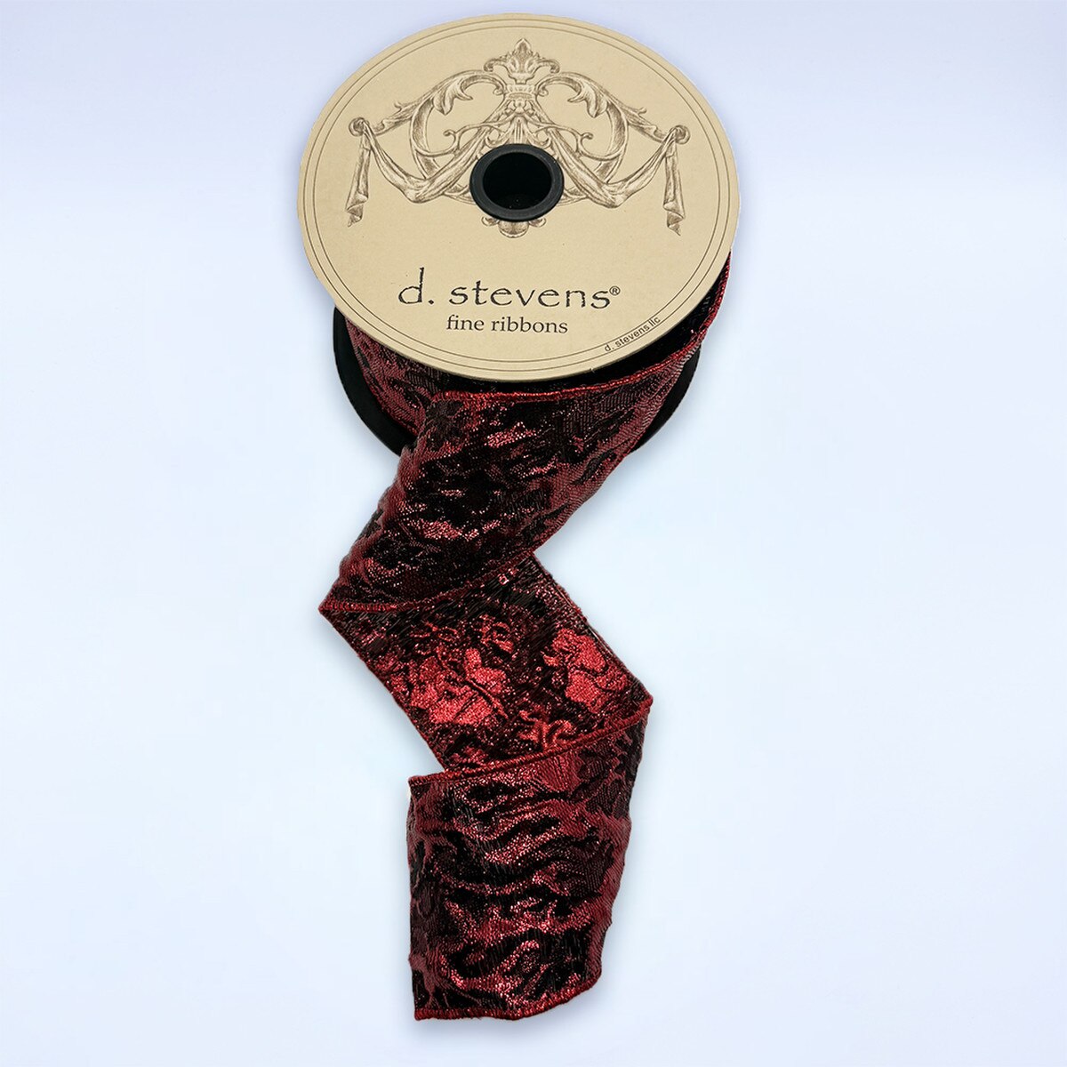 Halley Jacquard Ribbon Red Burgundy 2.5" x 10 Yds