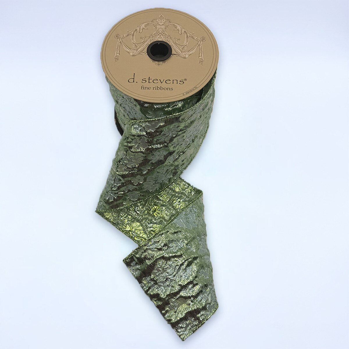 Aqua Green Metallic Two-Tone Halley Jacquard Ribbon
