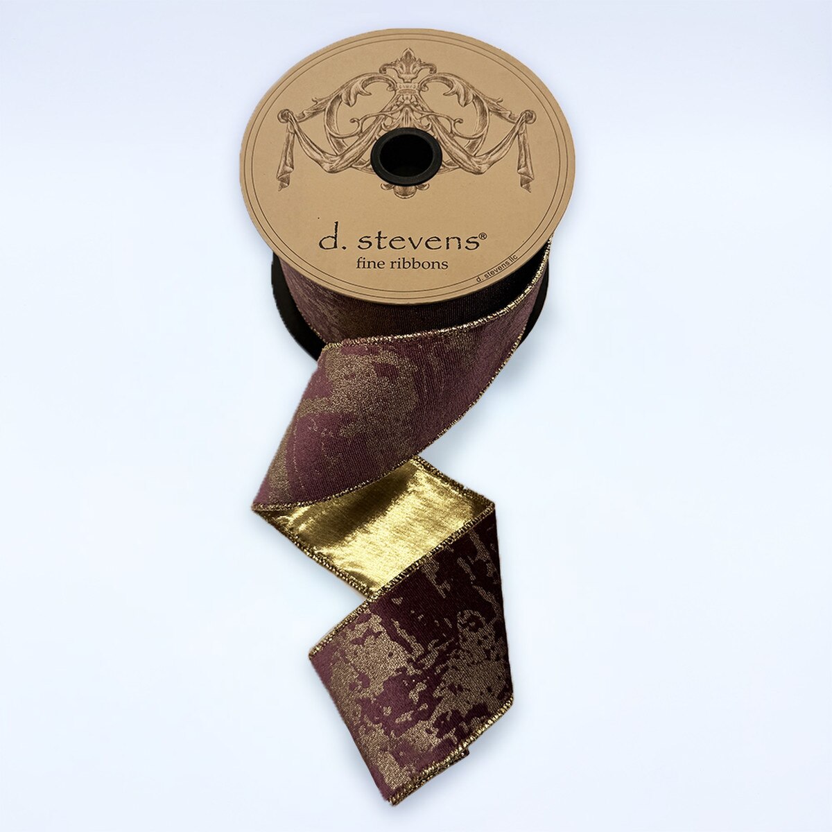Lavender Velvet Metallic Swash Ribbon 2.5" x 10 Yds
