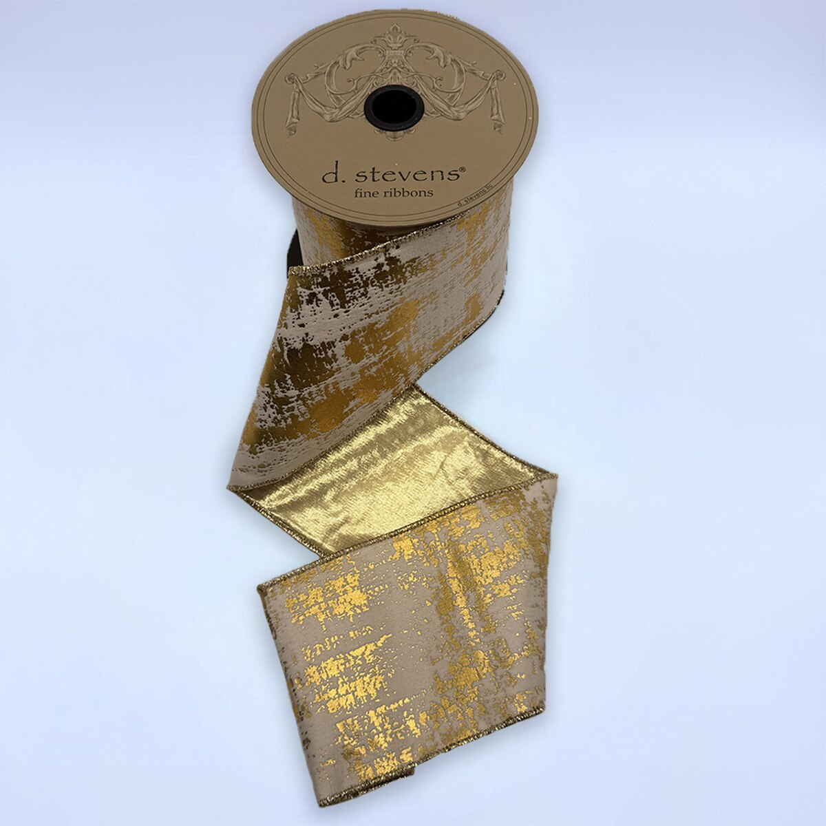 Gold Cream Suede Velvet Ribbon 4" x 10 Yds