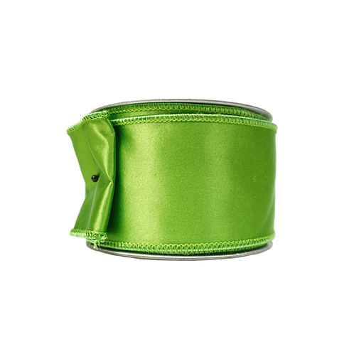 RIBBON SILKY SATIN LIME GREEN ( 2 SIZES)