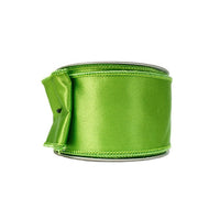 RIBBON SILKY SATIN LIME GREEN ( 2 SIZES)