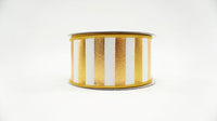 RIBBON FOIL HORIZONTAL STRIPE 2.5X10YDS GOLD