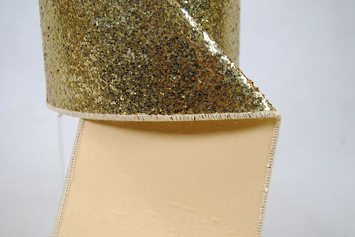 RIB GLITTER FUSED 4X10 GOLD