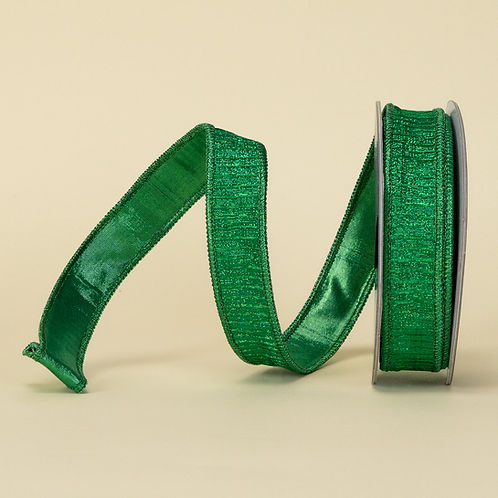 RIBBON PLEATED METALLIC LIME ( 3 SIZES )