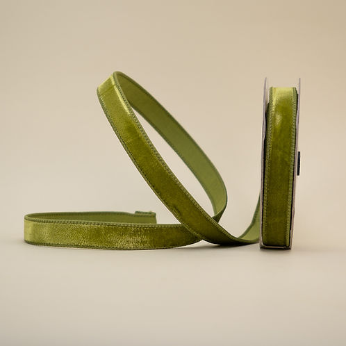 RIBBON VELVET LIME GREEN ( 3 SIZES )