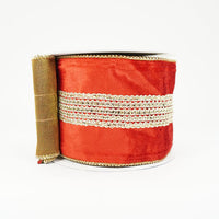 RIBBON RED VELVET SEQUIN CROWN