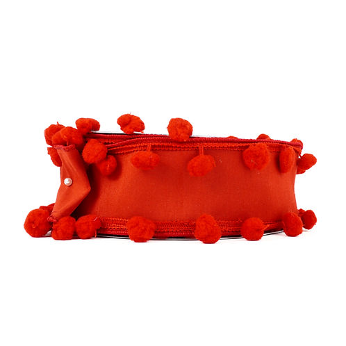 RIBBON POM POM 2.5X10YDS RED