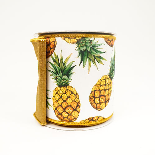 RIBBON 4X10YDS GOLDEN PINEAPPLE