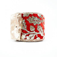 RIBBON VELVET HOLLY 4X10YDS RED AND GOLD